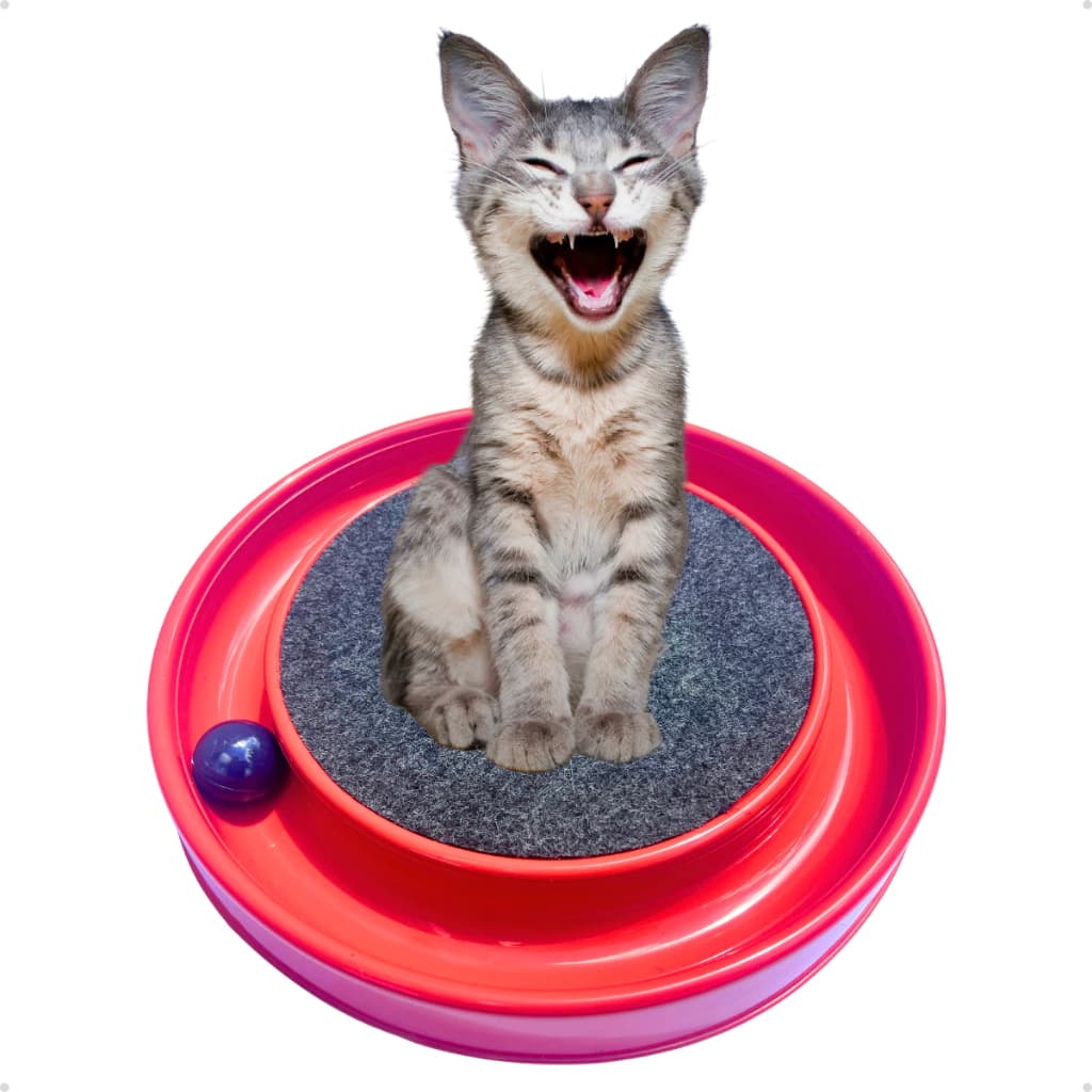 ArranhadorRedondo Com Bolinha Antiestresse Para Gatos